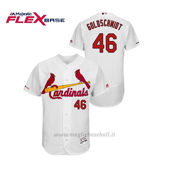 Maglia Baseball Uomo St. Louis Cardinals Paul Goldschmidt 150th Aniversario Patch Flex Base Bianco